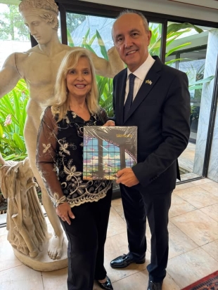 Συνάντηση με την Πρόεδρο της Ελληνικής Κοινότητας στο Σάο Πάουλο Αικατερίνη Δαρή